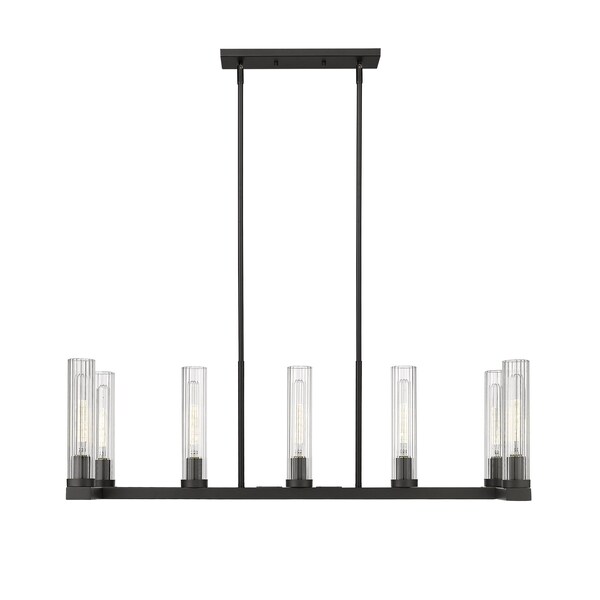 Beau 7 Light Chandelier, Bronze & Clear